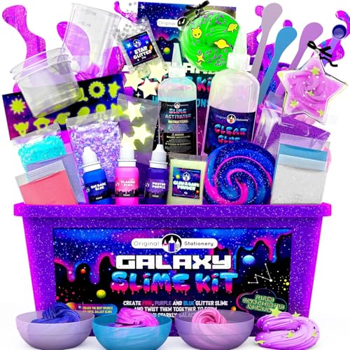 Original Stationery Galaxy Slime Kit for Kids Ages 8–12, DIY
