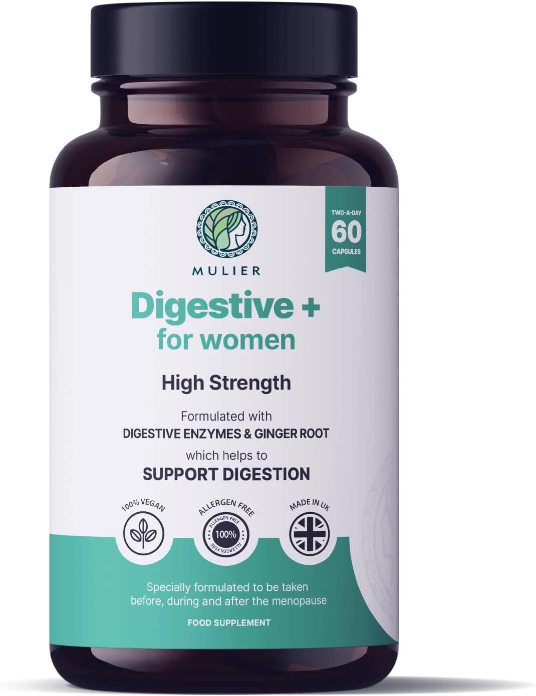 Mulier Menopause Bloating Relief 10 Active Ingredients + Digestive