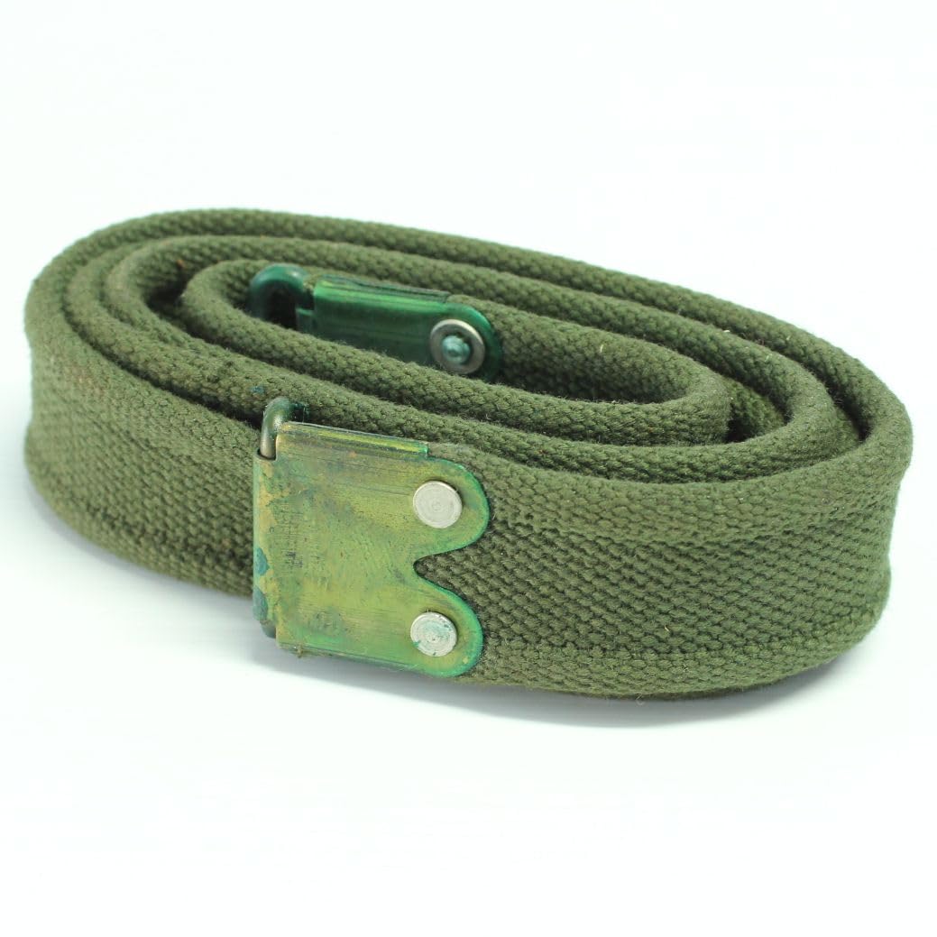 Rifle Sling, Webbing Standard 46 Inch Length for Enfield No5 303 Jungle Carbine, Jungle Green Color - Original Australian Army Issue - Unissued Condition