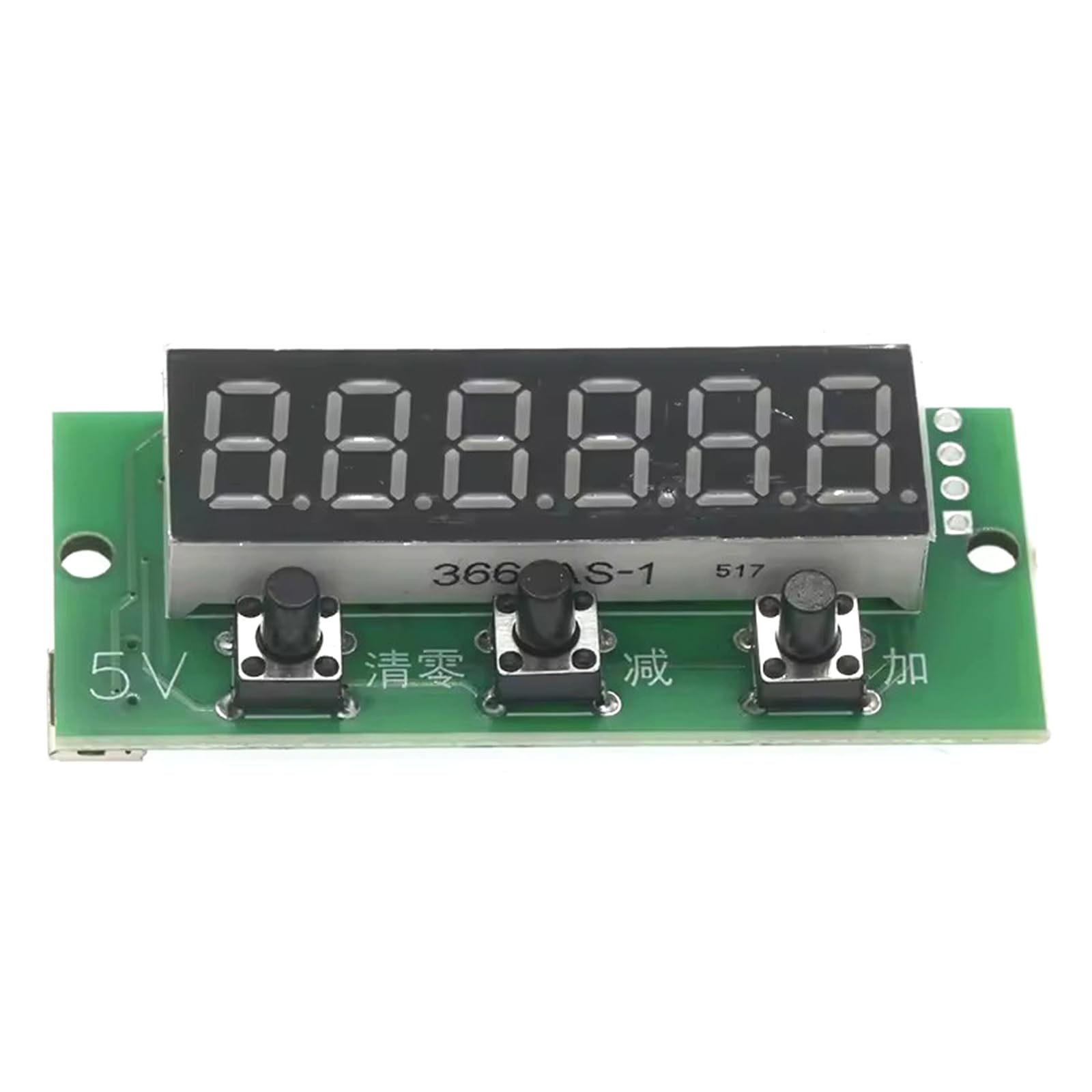 Maxtonser 5V Digital Counter Module 6 Digital Red Display with Addition/Subtraction (0-999999) Memory Function Power Supply
