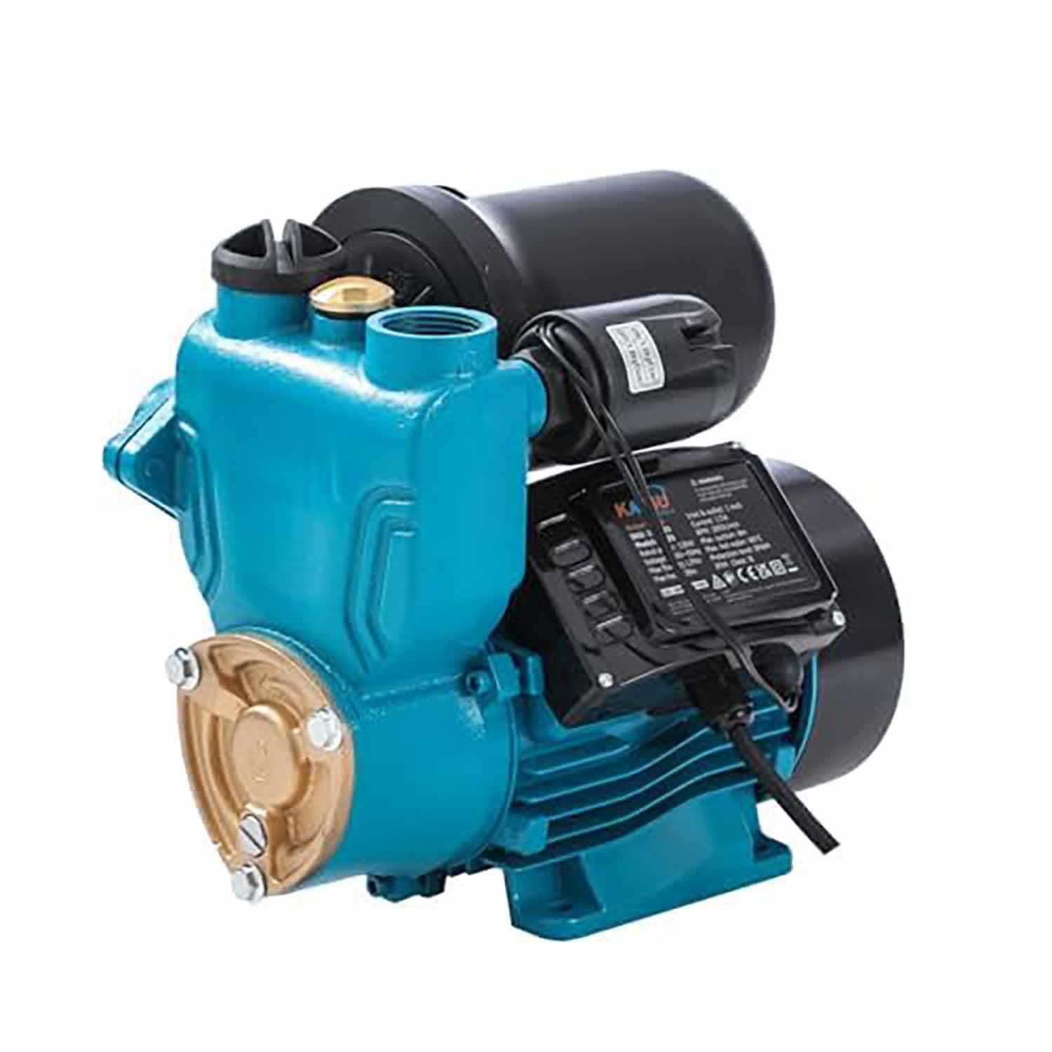 Katsu Tools Black Water Booster Pump 130W, Auto Stop Start Automatic Pressure Control, Self Priming Suitable For Home And Garden Water Taps 151433
