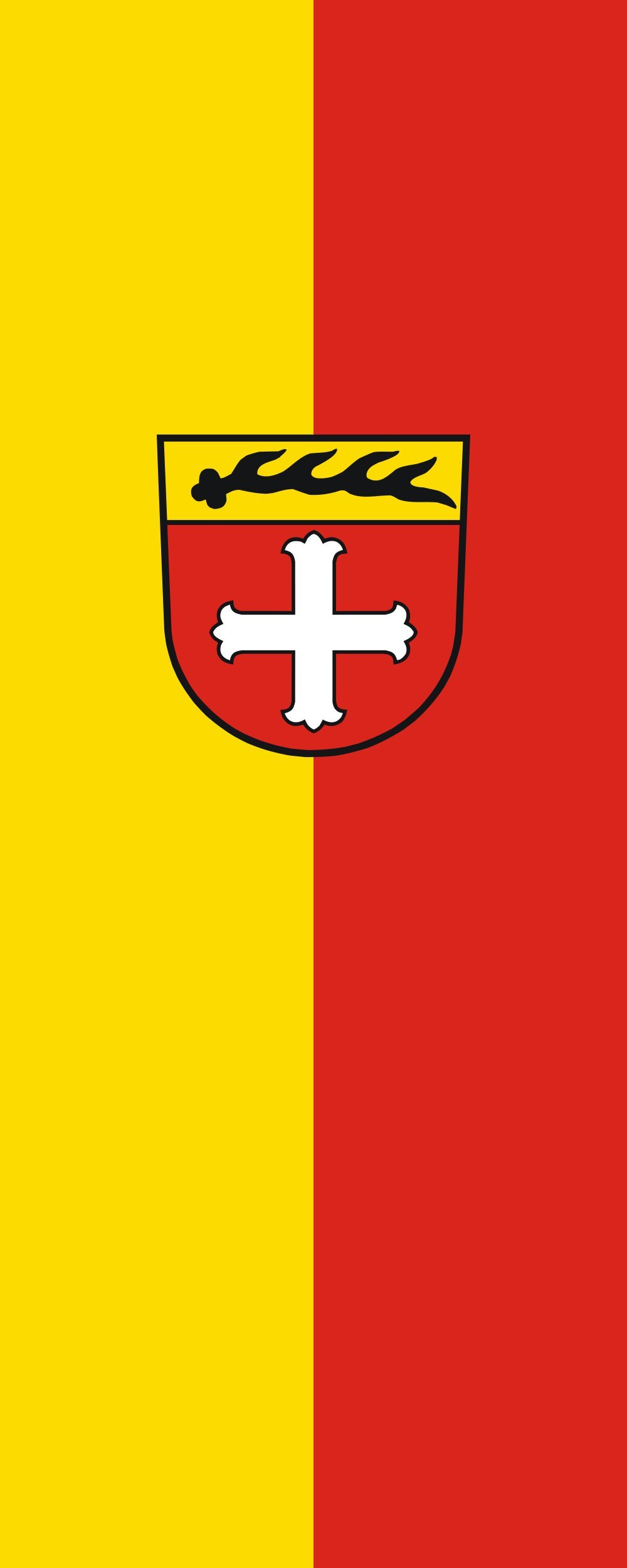 Drapeau Plüderhausen portrait flag de 300x120cm pour mât extérieur