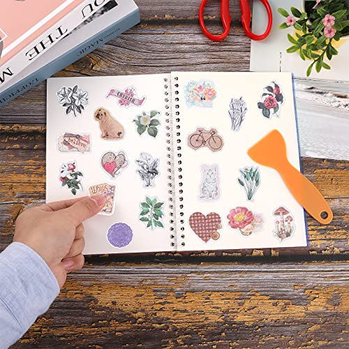 Sticker Collection Book, Reusable Sticker Album Book with a Plastic Spatula 8.3 x 5.8 Inches - Image 3