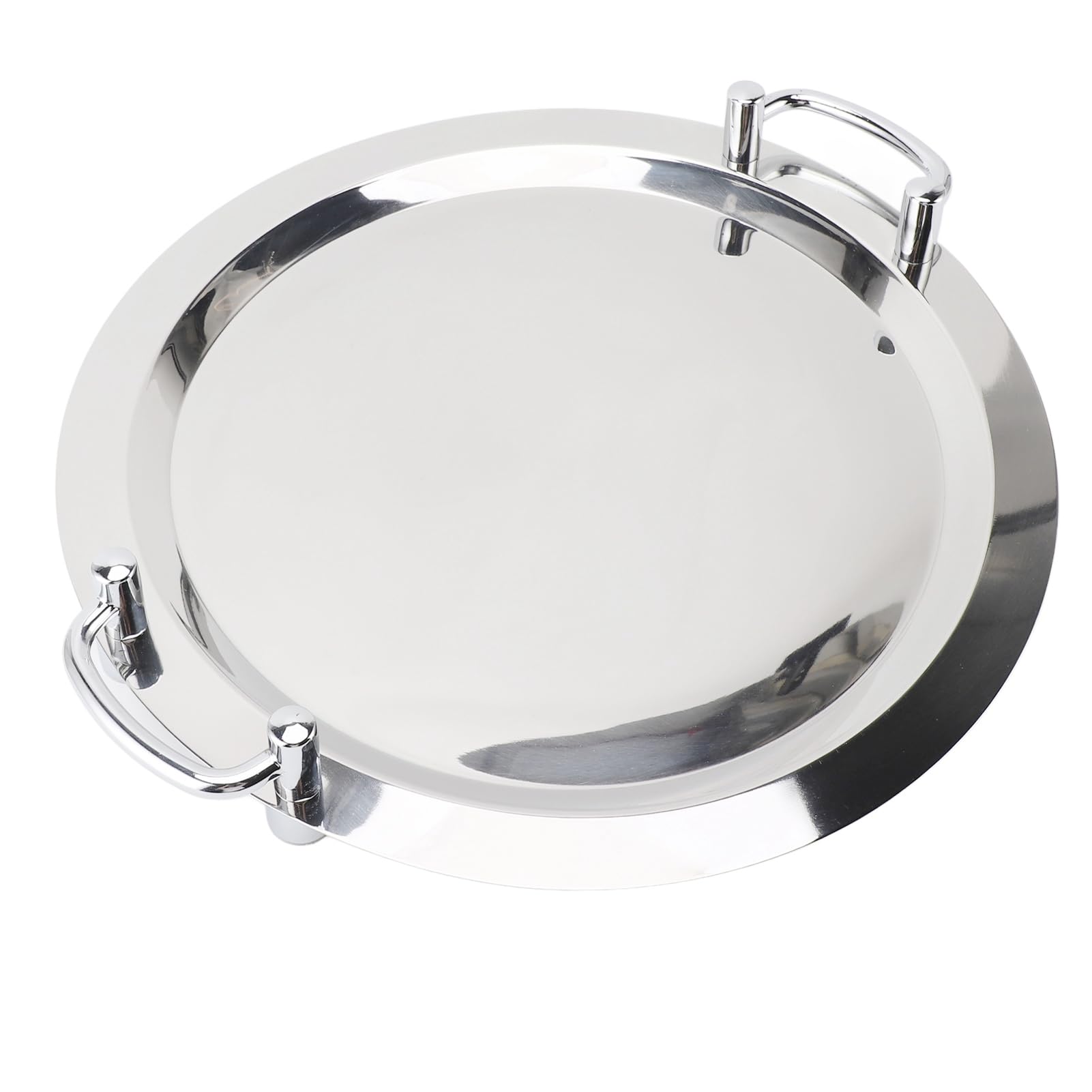 SUNGOOYUE Bandeja para Servir de Acero Inoxidable, Plato para Servir Pulido Espejo 304 con Asas, Plato Rectangular de 47,5 Cm para Buffet de Hotel, Exhibición de Postres de Frutas y Servicio de Mesa