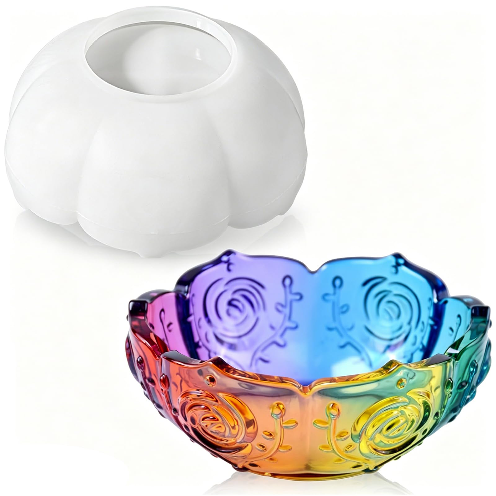 Silicone Mold for Resin, White Storage Bowl Mold for DIY Crafts and Home Decoration, for Placing Customized Jewelry and Gifts