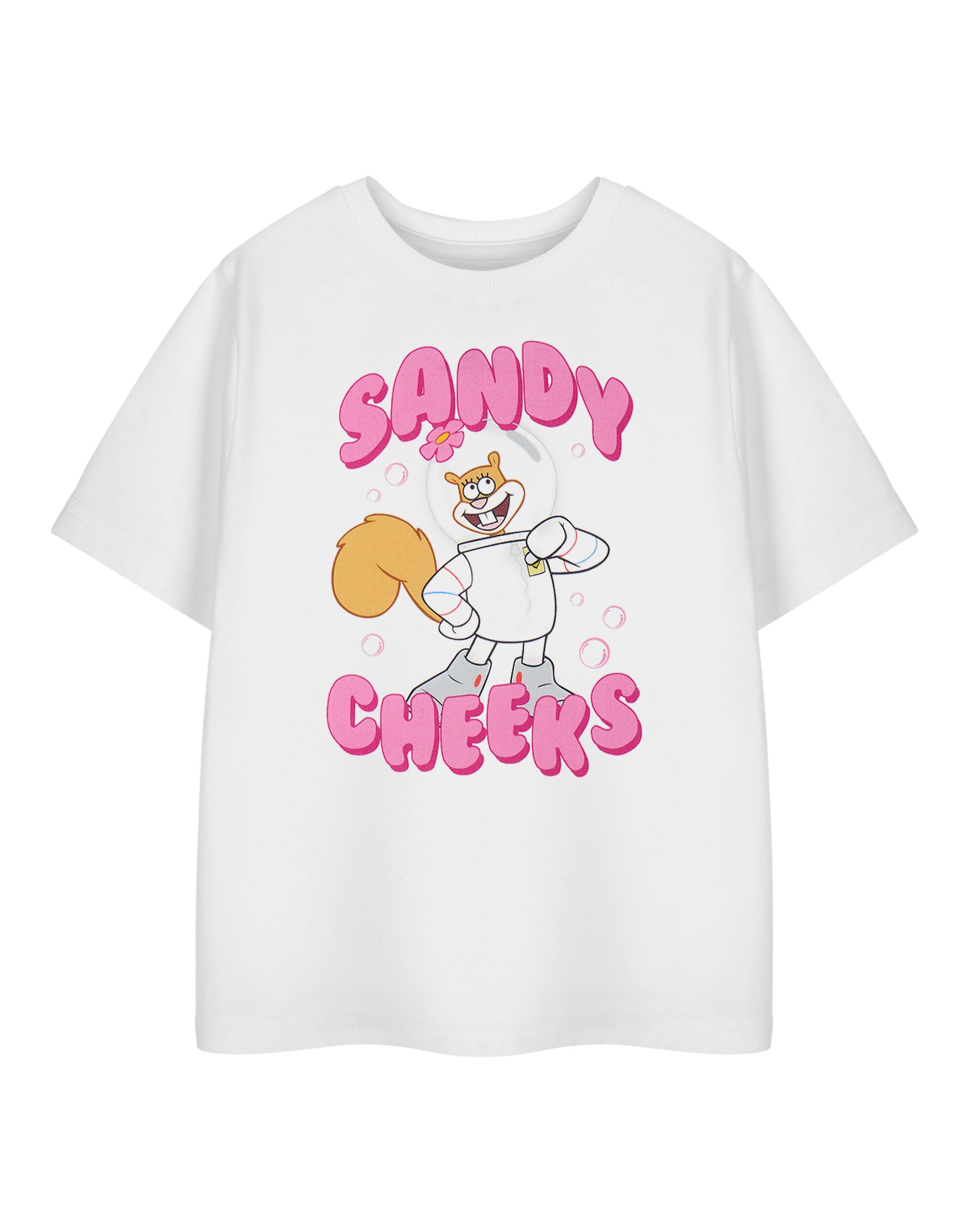 Spongebob Squarepants (9-10 Years) Short Sleeved T-Shirt (Girls White)