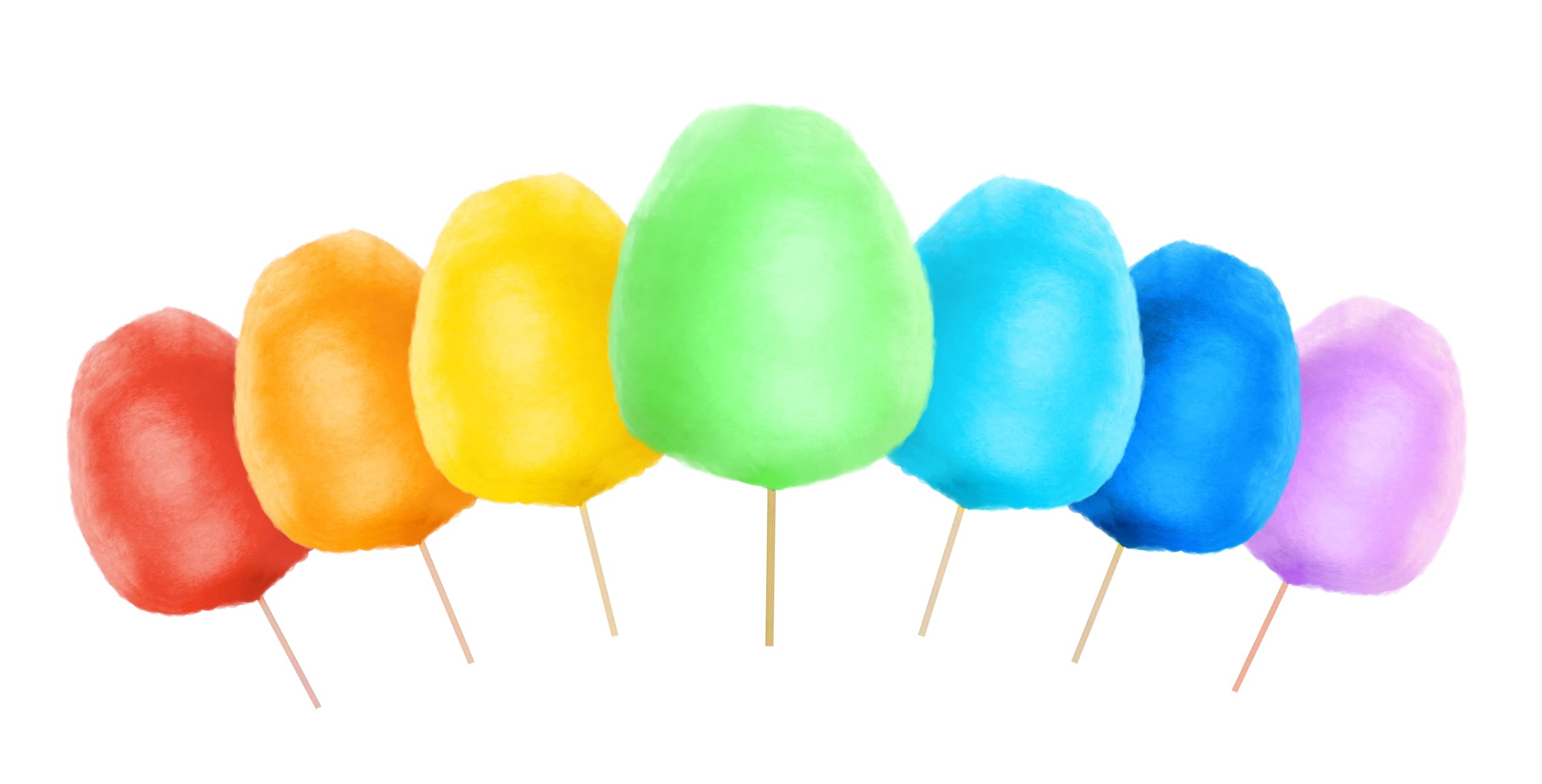 4x 1kg Aromazucker Set mit Geschmack Bubble Gum Erdbeer Heidelbeere Kirsche farbiger Zucker für Zuckerwatte