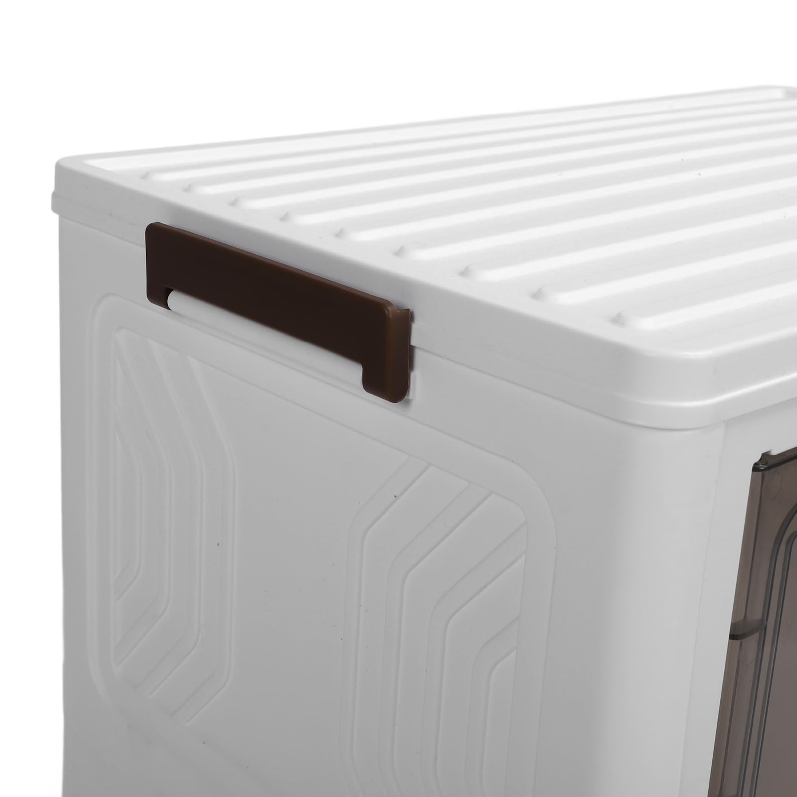 Walfront PP PET Stapelbare Lagerbehälter Closet Organizer Box, Faltbares Design, Ideal für Schlafzimmer, Büros und Speicherbereiche für Lebensmittel. (Mittelgroß 2 Schichten)
