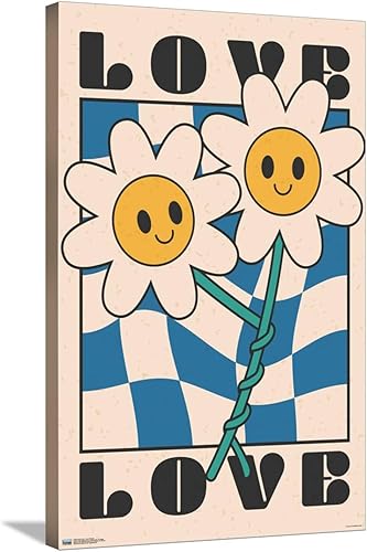 Trends International Smile Face - Love Flowers Canvas Wall Poster Trends International Smile Face - Love Flowers Canvas Wall Poster