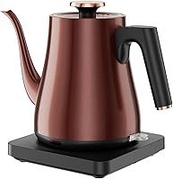 Vista 1 de Gooseneck Electric Kettle 1.0L, 1000W Rapid Boil In 4 Min, Stainless Steel Tea Kettle, Pour Over Coffee Kettles For Office/Tea/Travel/Kitchen, Auto