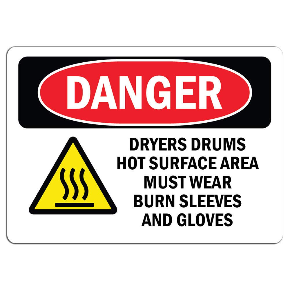 Amazon.com : Danger Sign - Dryers Drums Hot Surface Area ...