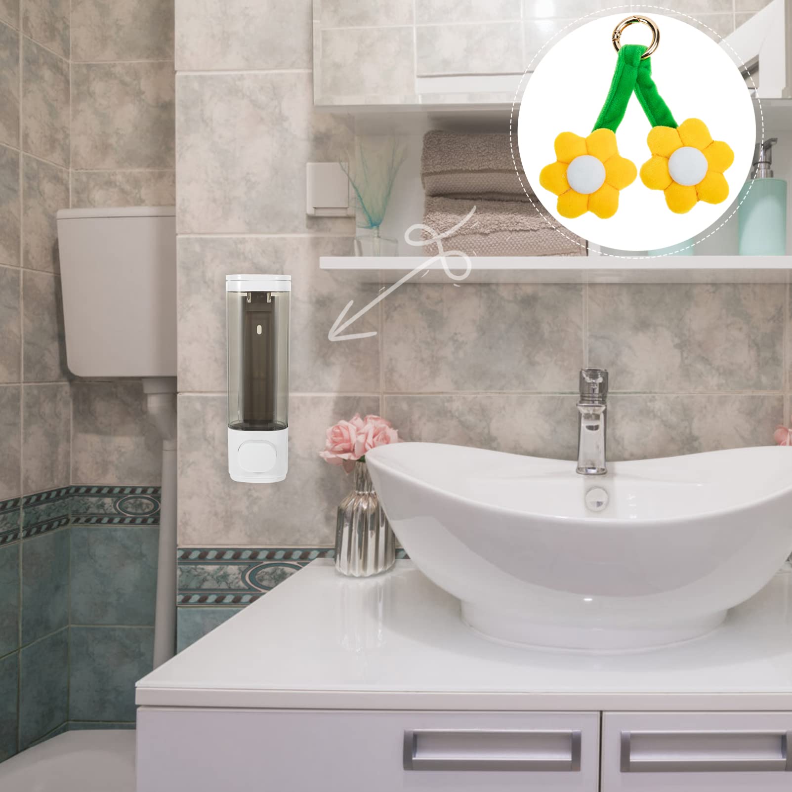 Alipis Dispenser Di Sapone Da Parete Attacco Pressione Contenitore Per Sapone Da Parete e Dispenser Per Lozione Per Bagno Cucina e Ufficio
