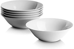 Strawberry Street Simply White 7" Round Cereal Bowls (6-Pack)