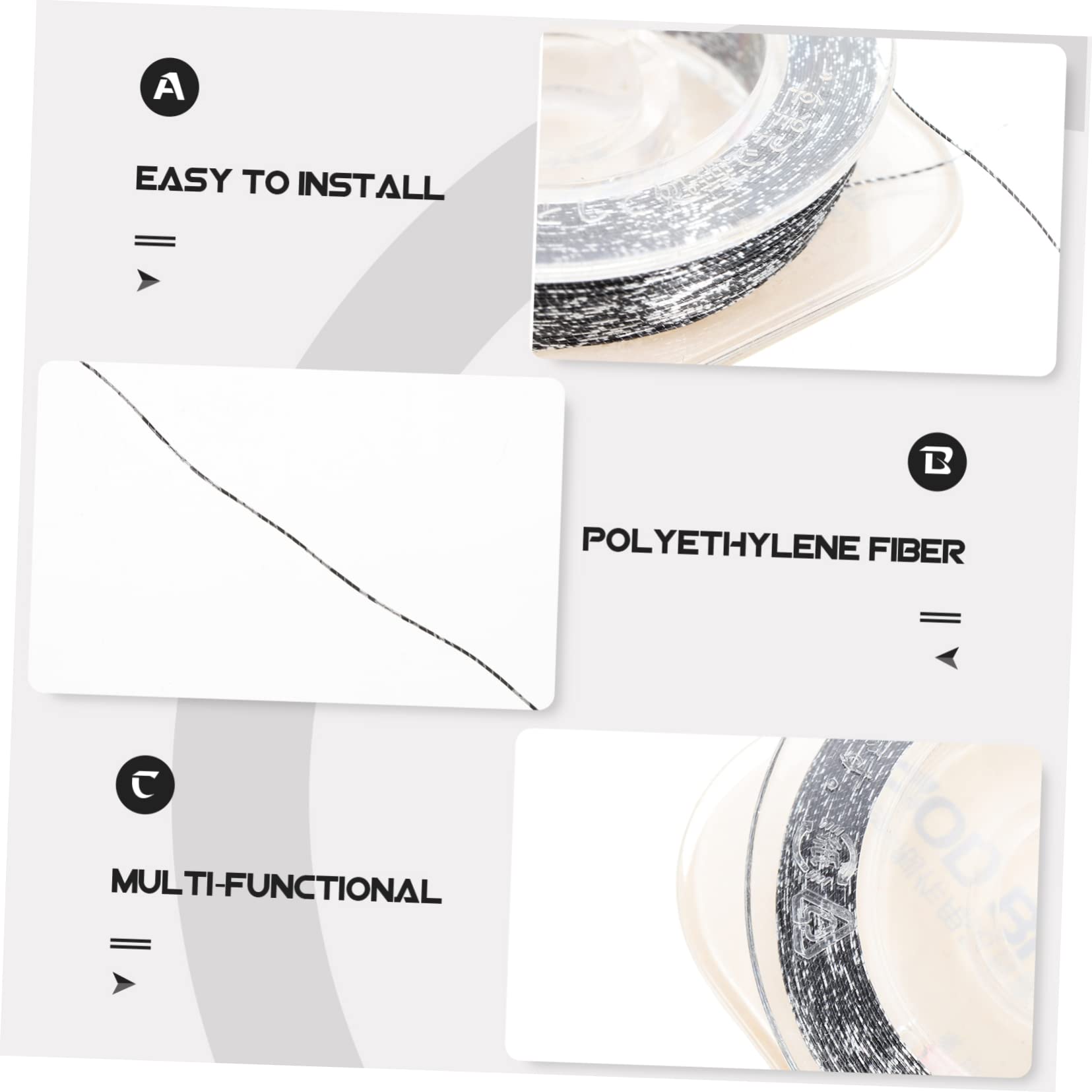 POPETPOP 2 Rolls Fishing Pole Wrapping Line Rod Wire Tackle Ring Fixing Guide Cable Outdoor DIY Fishing Accessory