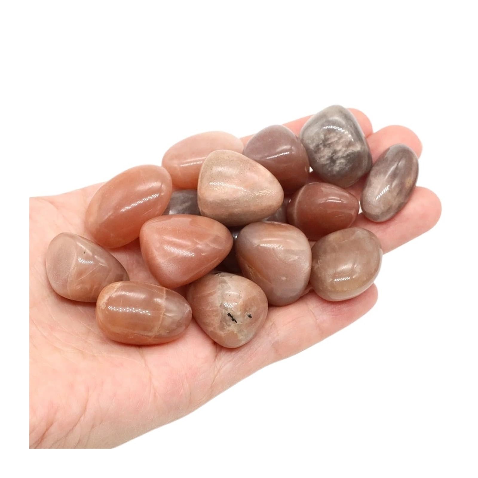 Piedras de Grava para peceras, Piedra Lunar, Piedras de Grava caídas, decoración jardín y Acuario, Multicolor, 10-40mm(Color 36,500g)