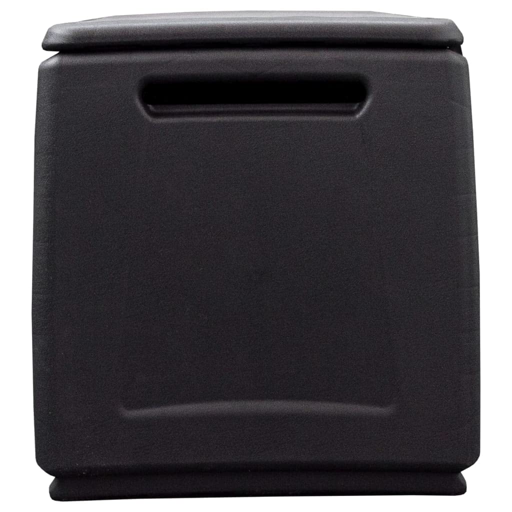Scatola portaoggetti da giardino, per esterni, 96 x 53 x 57 cm, 230 l, grigio scuro, nero