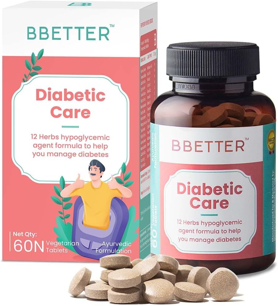 Diabetic Care - Lab Tested Ayurvedic Medicine With Karela Jamun Gurmur Saptaranga And More To Manage Diabetes and Blood Glucose Level 60 Veg Capsules