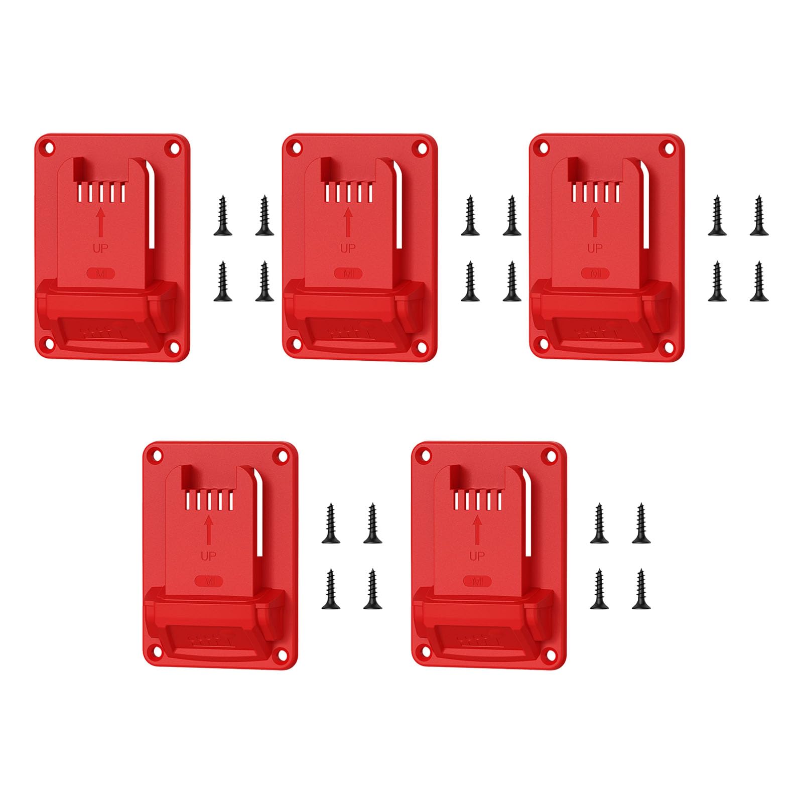 Laikoutd A 5Pcs Bs Wall Mount Holder Stand For 18V 4 Hole Power Tool Efficient Storage Quick Installation None Tool Need Space Saving Wall Mount Stand