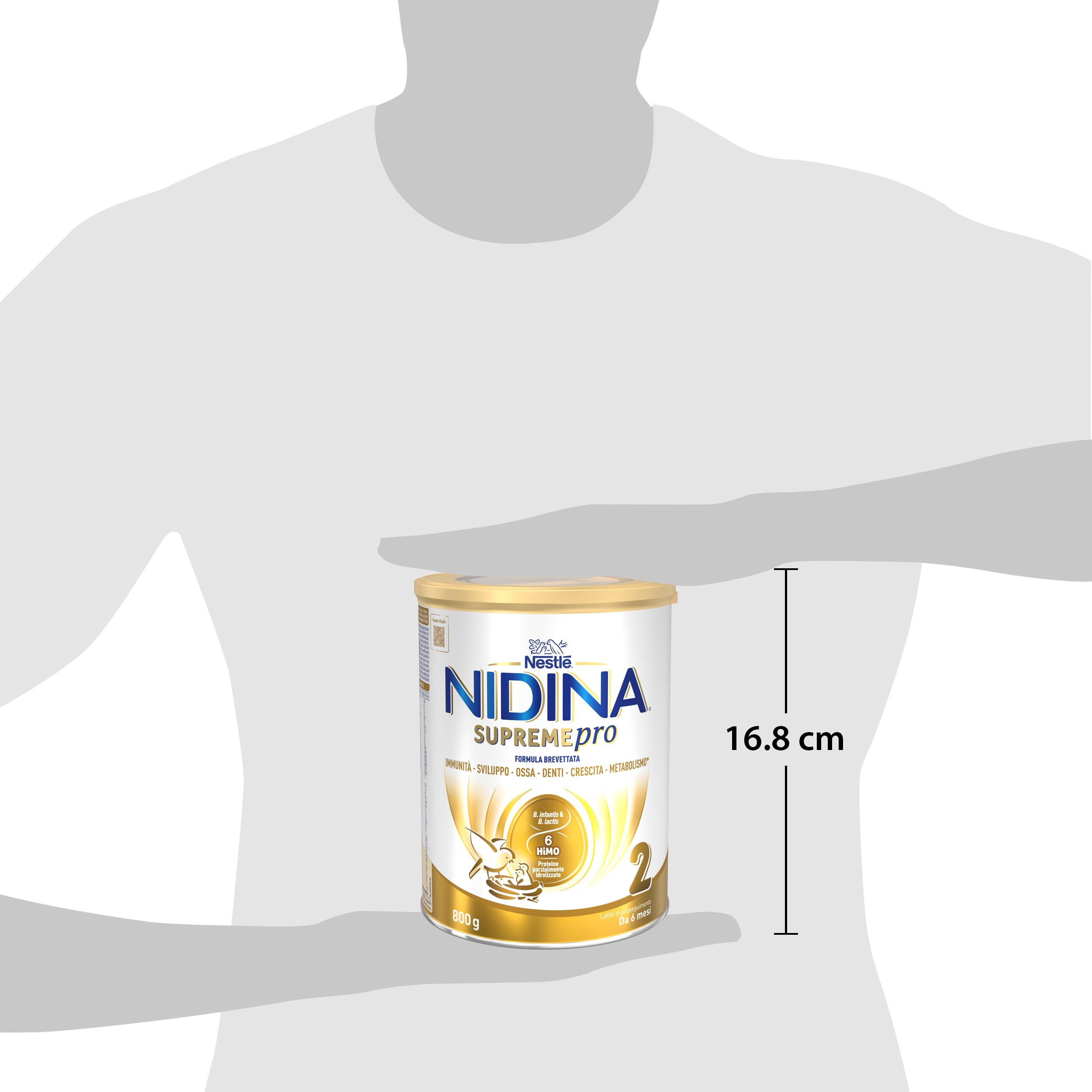 NIDINA SUPREMEpro 2 Latte di Proseguimento Polvere da 6 mesi, Latta 800g