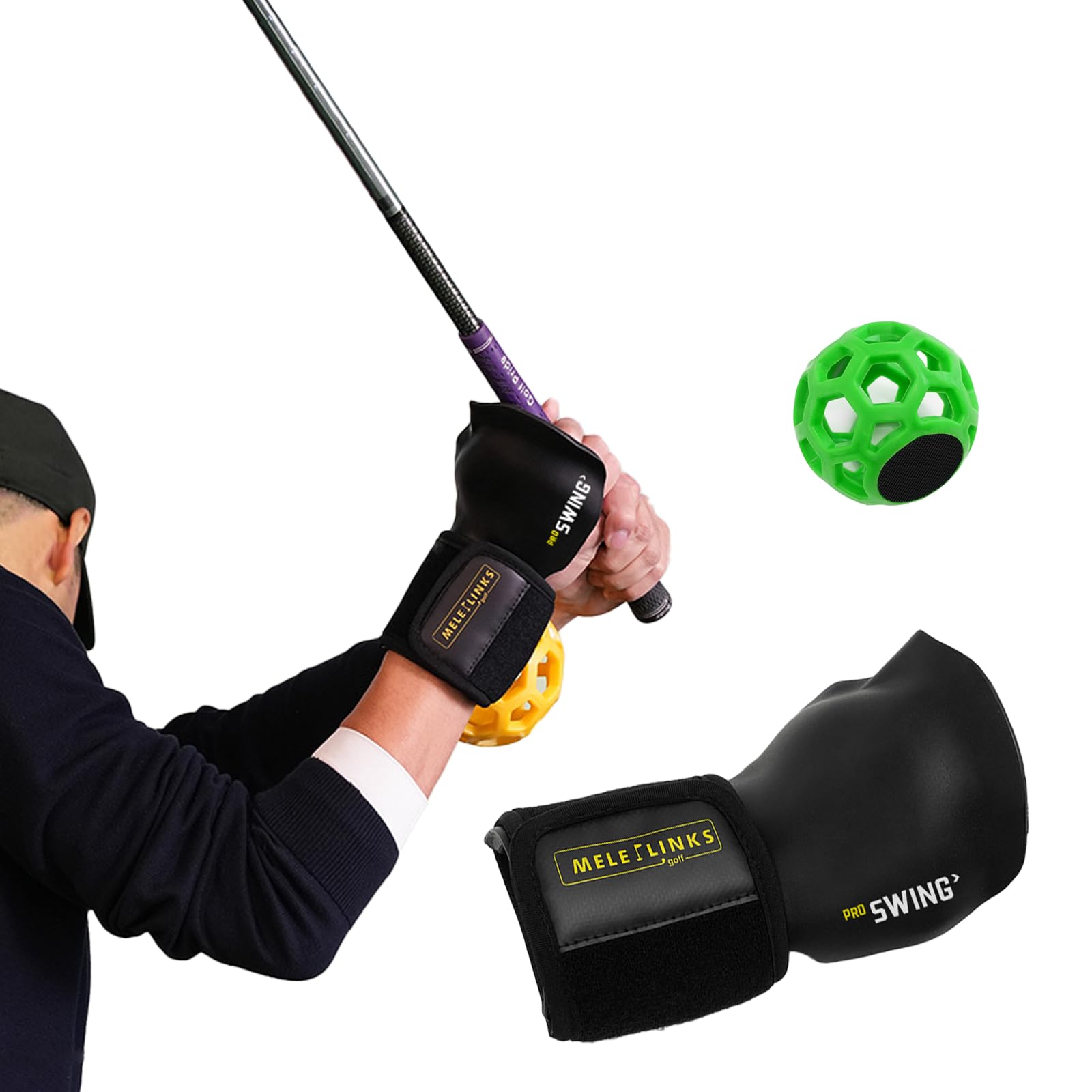 BUDDHI Golf Swing Trainer Ball - Golf Training Aid Posture Correction & Wrist Training Aid, Golf Grip Trainer for Practice, Golf Training Equipment (Green)
