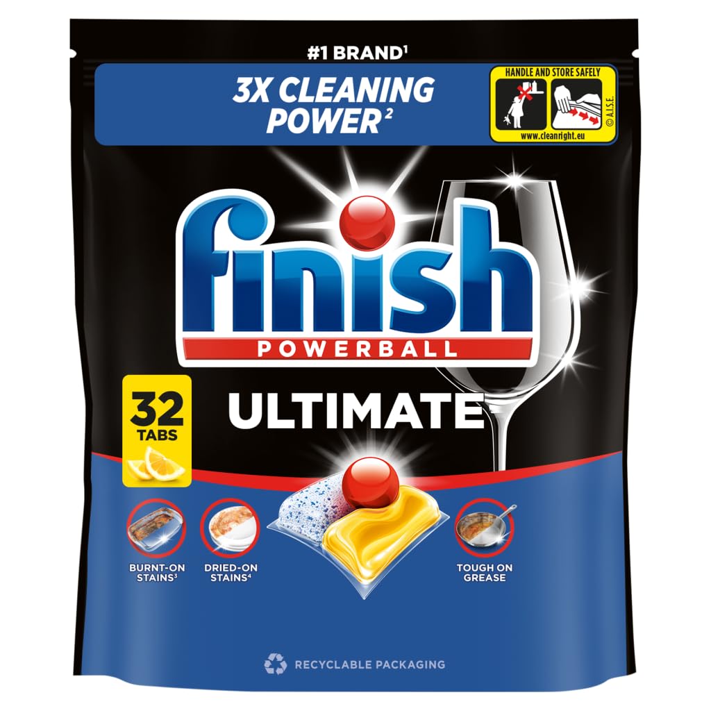 Finish Ultimate Plus All in One Dishwasher Tablets 32 Lemon-image-30