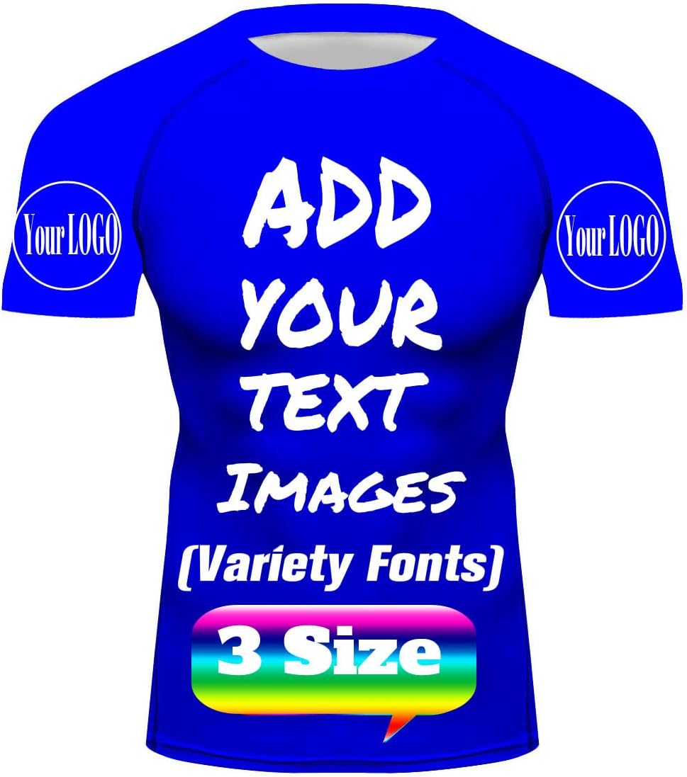 Design Your Own Compression Trainning Top Front &Back &Sleeve Add Your Text