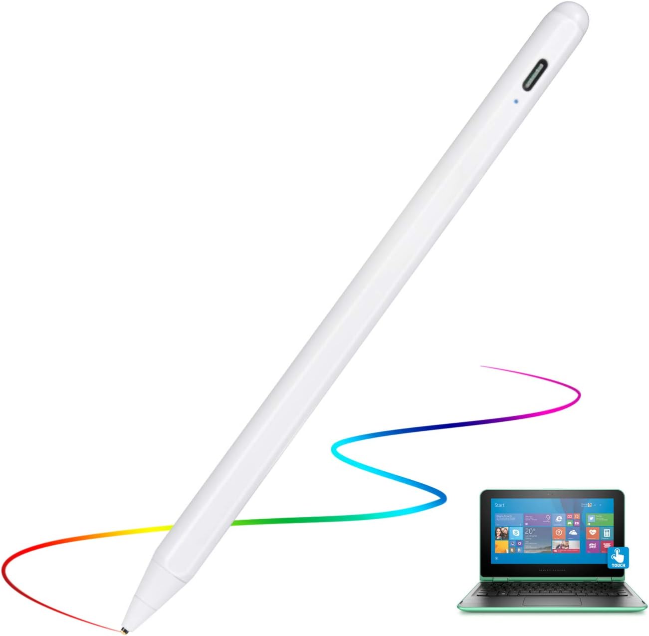 Stylus Pen for Samsung Galaxy Tab A9+/A8/A7, Capacitive High Sensitivity Digital Pencil With 1.5Mm Ultra Fine Tip, White