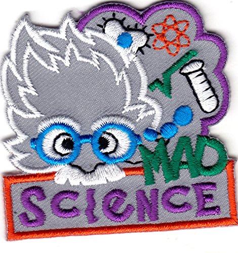 "Mad Science " - Iron On Embroidered Applique Patch/School, Learning, Research #TOP1