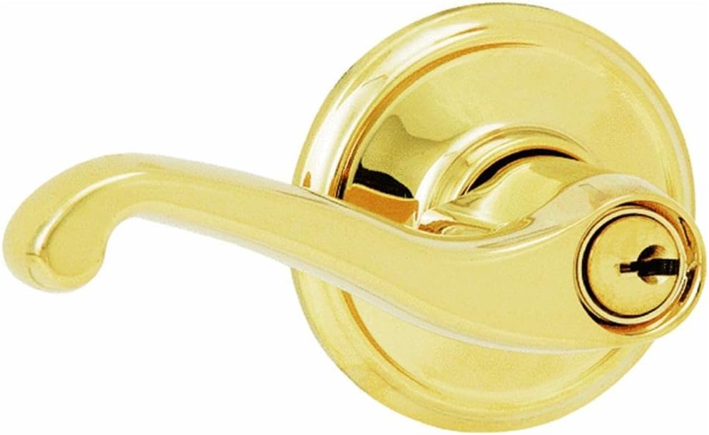 Schlage F51VFLA505 Flair Entry Lever, Bright Brass