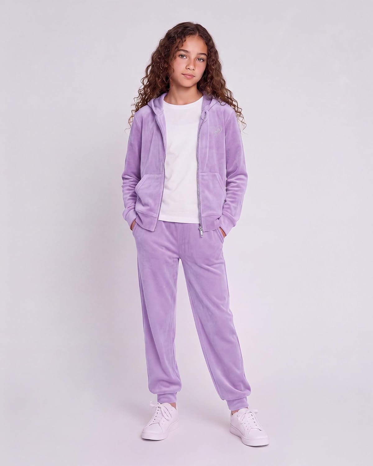 Stelle Girls Velour Tracksuits Zip Up Hoodies Joggers with Pockets 5-15 Y