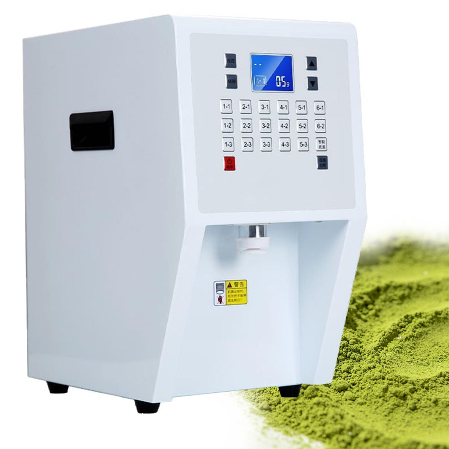 Ymnogjie Smart Automatic Beverage Powder Dispensing Machine, Stainless Steel Quantitative Filling Instrument with Memory Function, for Coffee, Cocoa and Powdered Sugar 110V