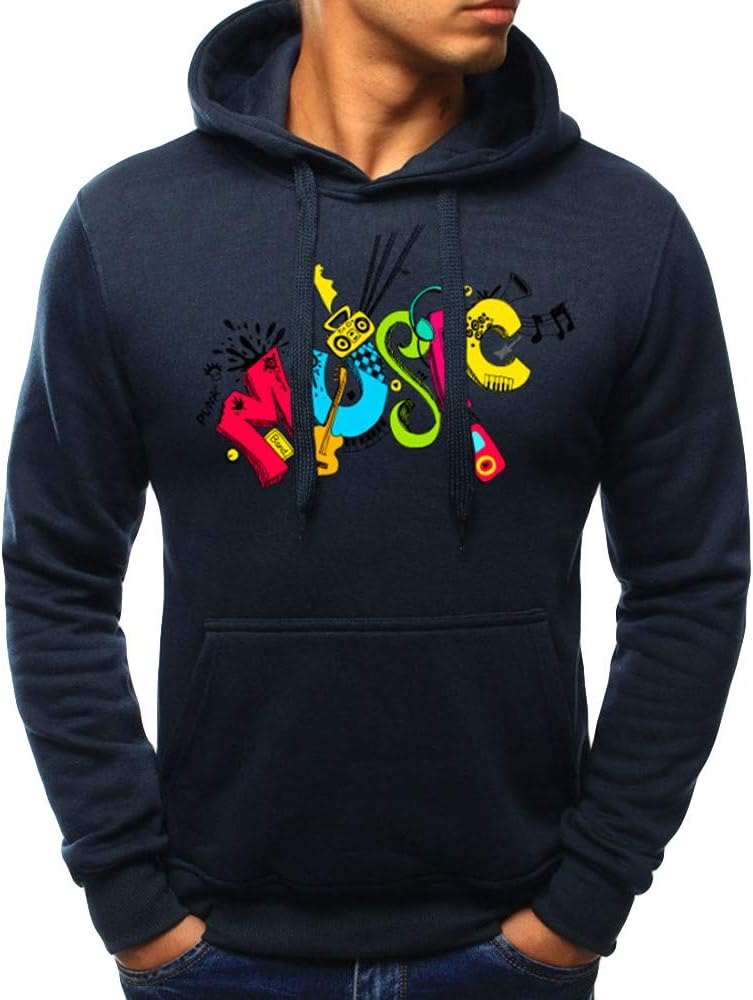 ANJUNIE Active Pullover Men's Autumn and Winter Sweatshirt New 3D Printed Hooded Sweater