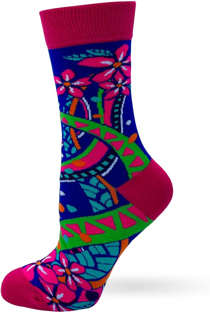 Fabdaz On My Way to F-ck Sh-t Up Funny Women's Novelty Crew Socks - Sassy Floral Design, Bold Statement Gift for Women, One Size Fits Most - Image 3