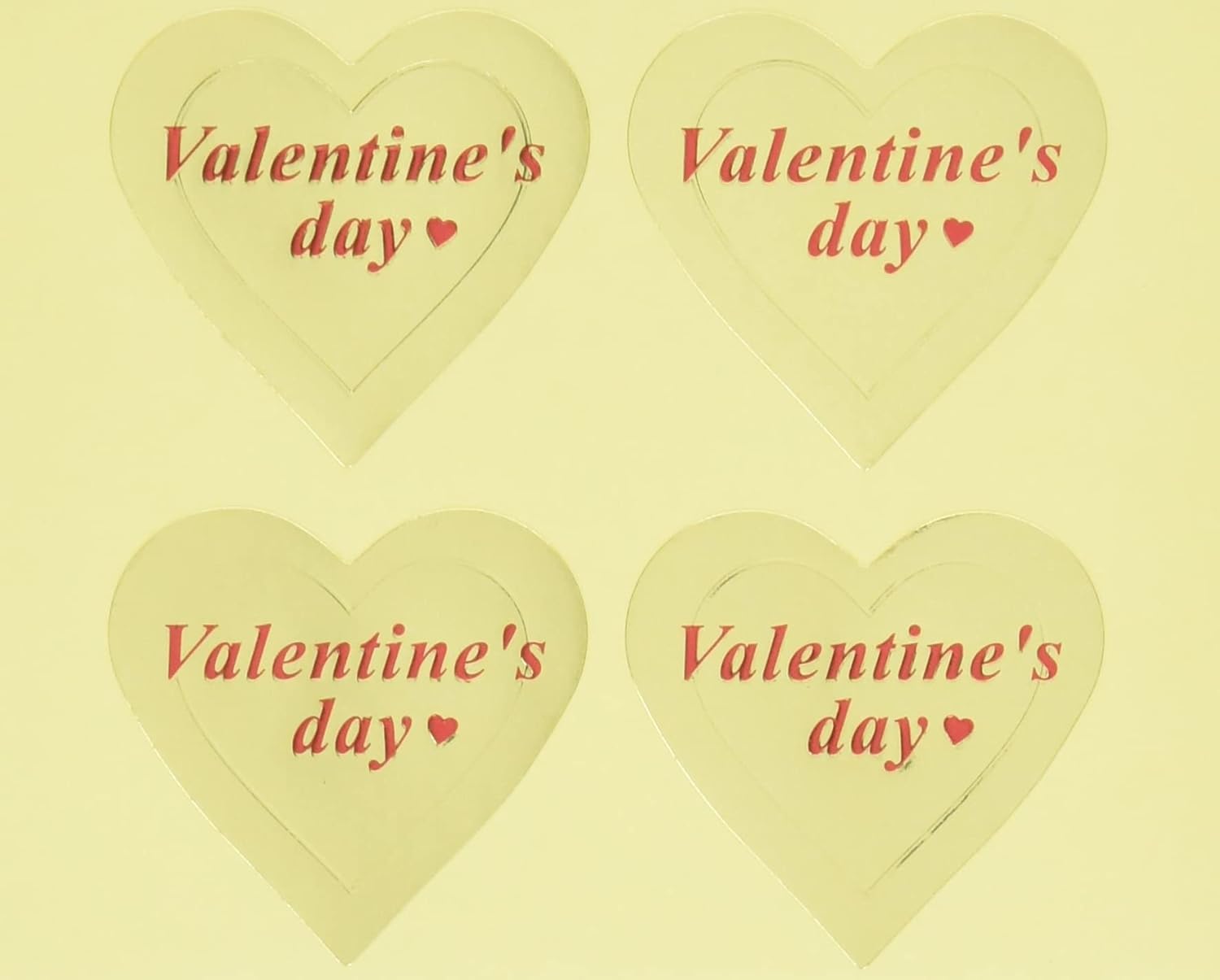 Gift Stickers, Valentine's Day, Gold (100 Stickers) SV-6S