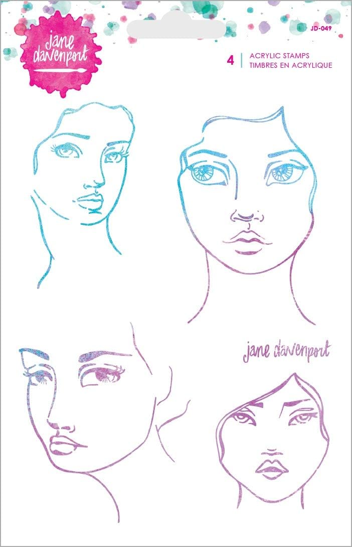Jane Davenport JD CLEAR STAMPS FACES