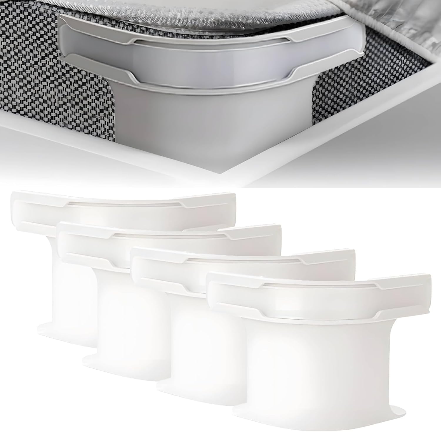 4 Pcs Heavy Duty Bed Sheet Corner Tightener Clips Durable Grippers for Bed Sheet Protectors, Heavy Duty Mattress Straps for No More Loose Sheet, Big Size-image-2