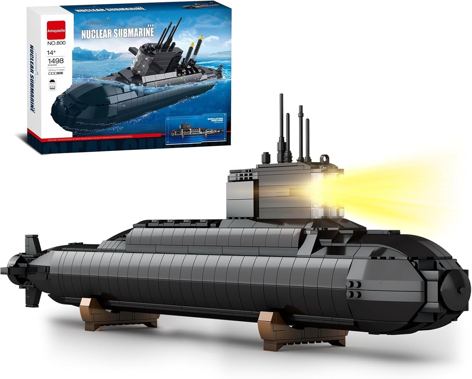 Amazon.co.jp: 戦略的原子力潜水艦組み立ておもちゃセット ライト付き