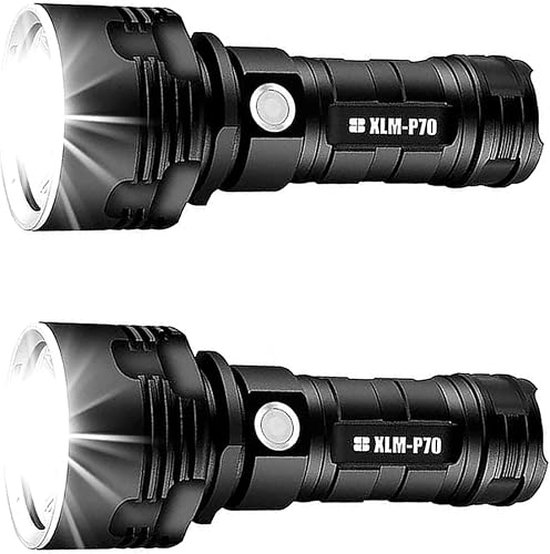 Miniatura 1 de Linternas recargables de alto lúmenes, 100000 lúmenes, linterna táctica LED súper brillante, 3 modos de alta potencia, linternas impermeables para