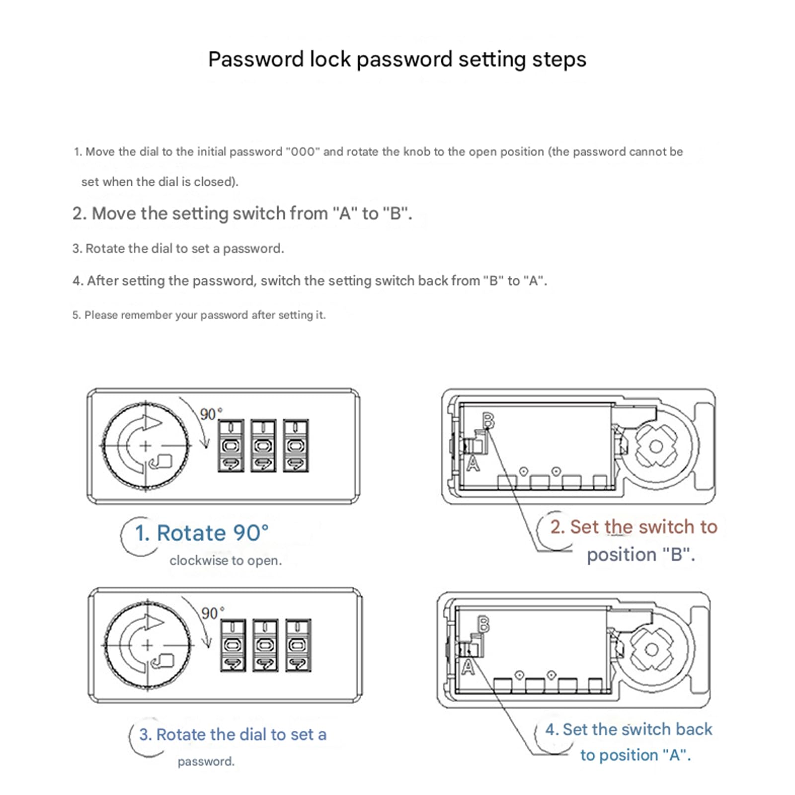 Soluzione sicura per conservare i timbri con 5 scomparti, coperchio trasparente e password per uso aziendale