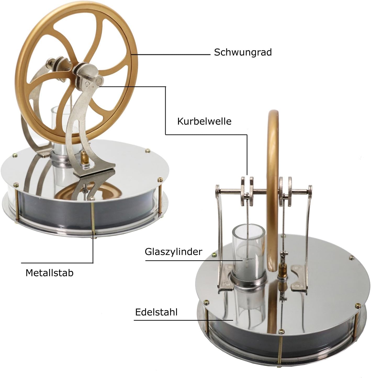 LetCartMaker Low Temperature Stirling Motor, Stirling Steam Machine, Stirling Motor Low Temperature - Image 3