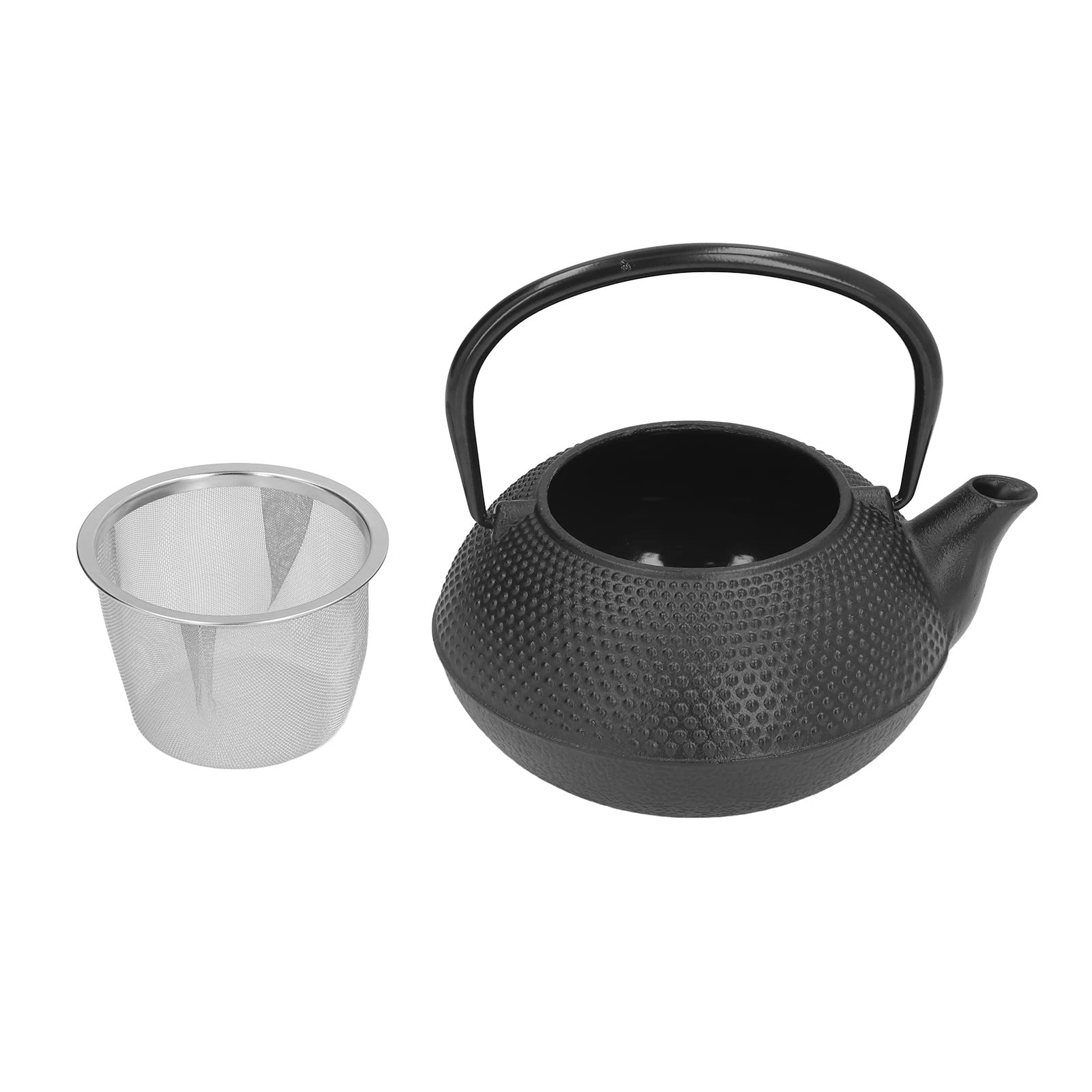 Tetera para la Estufa, la Pequeña Olla de Hierro Fundido 800 Ml de Tetera de Hierro Fundido con 2 Tazas de té de Hierro Fundido para papá, mamá, Amigos, Familiares, Bodas, Decoraciones