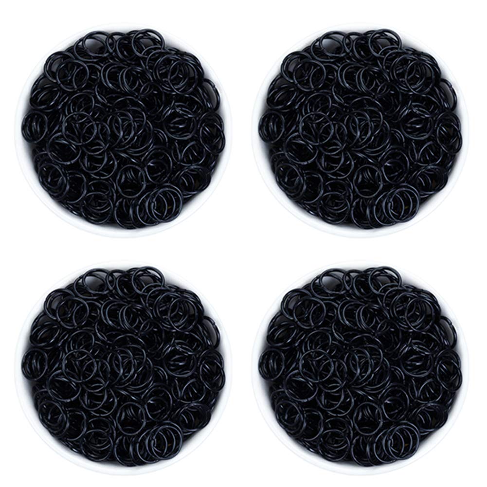 iZasky Open Jump Rings 3mm 4mm 5mm 6mm 7mm 8mm 10mm 12mm 14mm 16mm 20mm Stainless Steel Single Loop Connector Split Rings Accessory for Jewelry and Necklace Chain Earring (Black, 12mm)