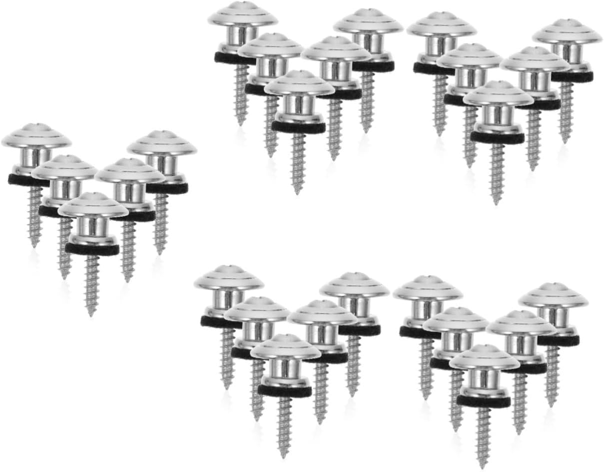 Toyvian 25pcs Guitar Strap Locks End for Electric and Acoustic Guitars - Design to Secure Your Strap Finish for Stylish Look