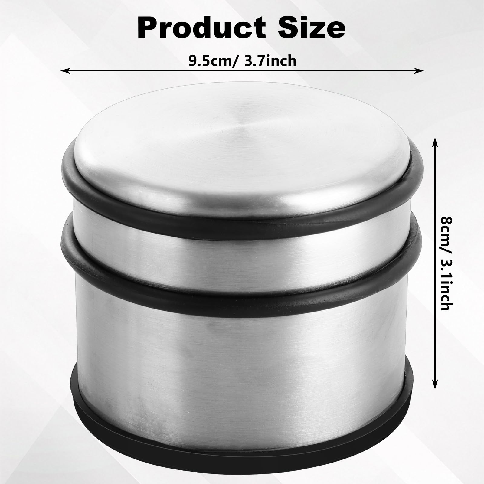 Topes De Puerta De Acero Inoxidable 1.2 Kg - Pack De 4, Antideslizantes, Protegen Puertas Y Paredes
