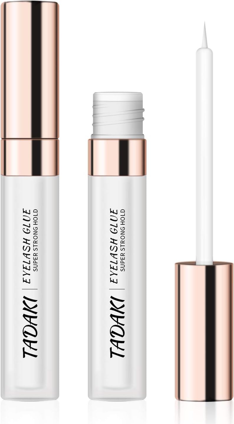 Eyelashes Adhesive with Waterproof HoldClearLatex-Free, Professional Hypoallergenic Glue for Sensitive Eye, Suitable for False Lash, Mink Lash 5.5 ML0.18 OZ-Gold 0.18 Fl Oz (Pack of 1)