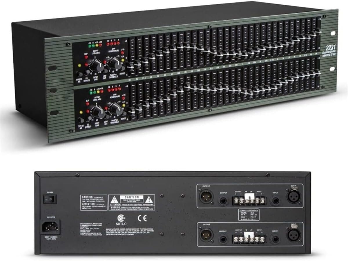 Dual Channel 31-Band Audio Digital EQ Equalizer,Graphic Equalizer,Professional Sound System for Home/DJ Performance/Club/Studio