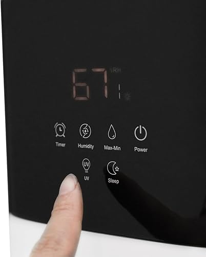 Miniatura 4 de Humidificadores inteligentes de 8L para dormitorio, difusor de llenado superior de niebla fría de 2.1 galones, 3 modos de niebla, temporizador de 12