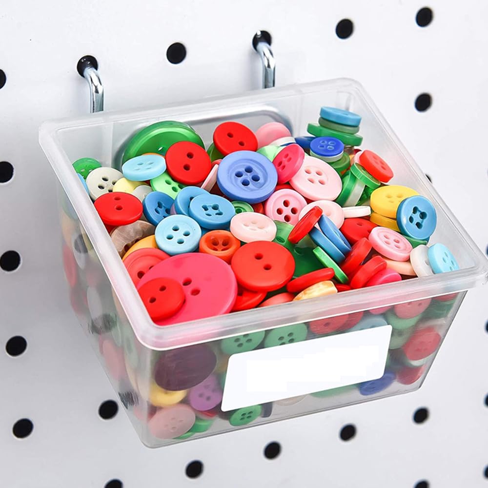 6 ganci per pannello forato, in metallo, 5 cm, resistenti, accessori per pannello forato per garage, ufficio, officina, banco da lavoro