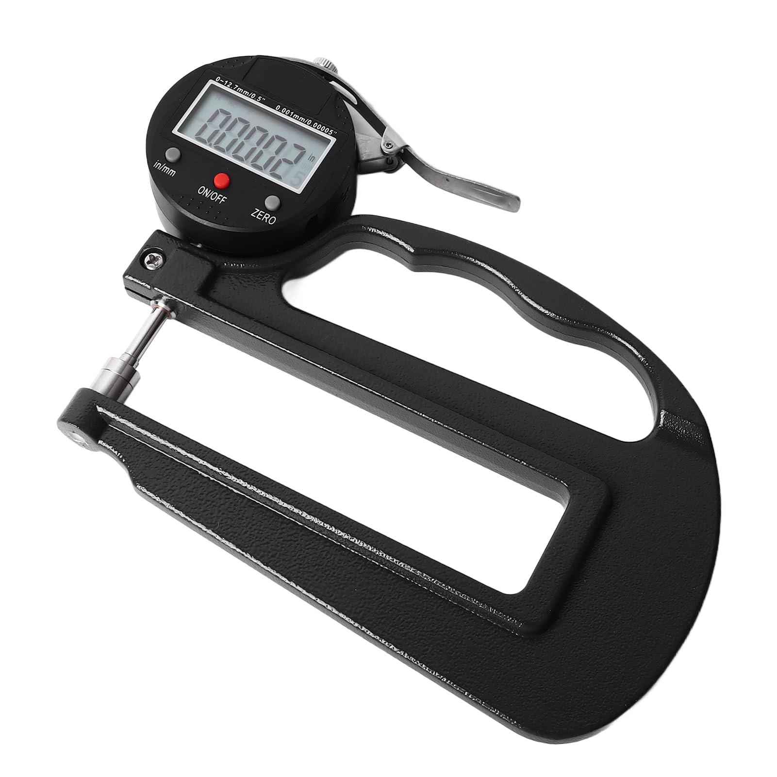 Digitales Dickenmessgerät, Papiergewebe, Banddickenmessgerät, Elektronisches Mikrometer, 0,001 Mm 0,00005 Zoll Auflösung, 12,7 Mm 0,5 Zoll Bereich, Zifferblattdickenmessgerät aus