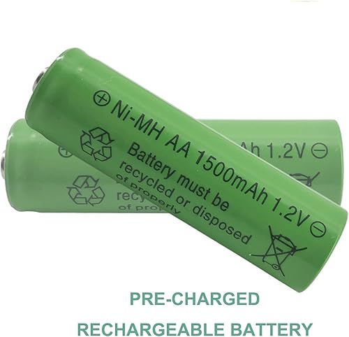 Miniatura 6 de 12 paquetes AA 1500mAh baterías recargables de alta capacidad precargadas 1.2V Ni-MH AA batería recargable